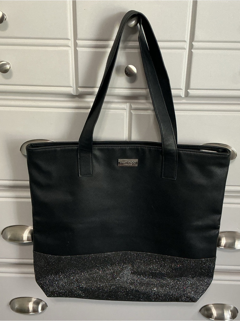 JIMMY CHOO PARFUMS Black Glitter Tote Bag